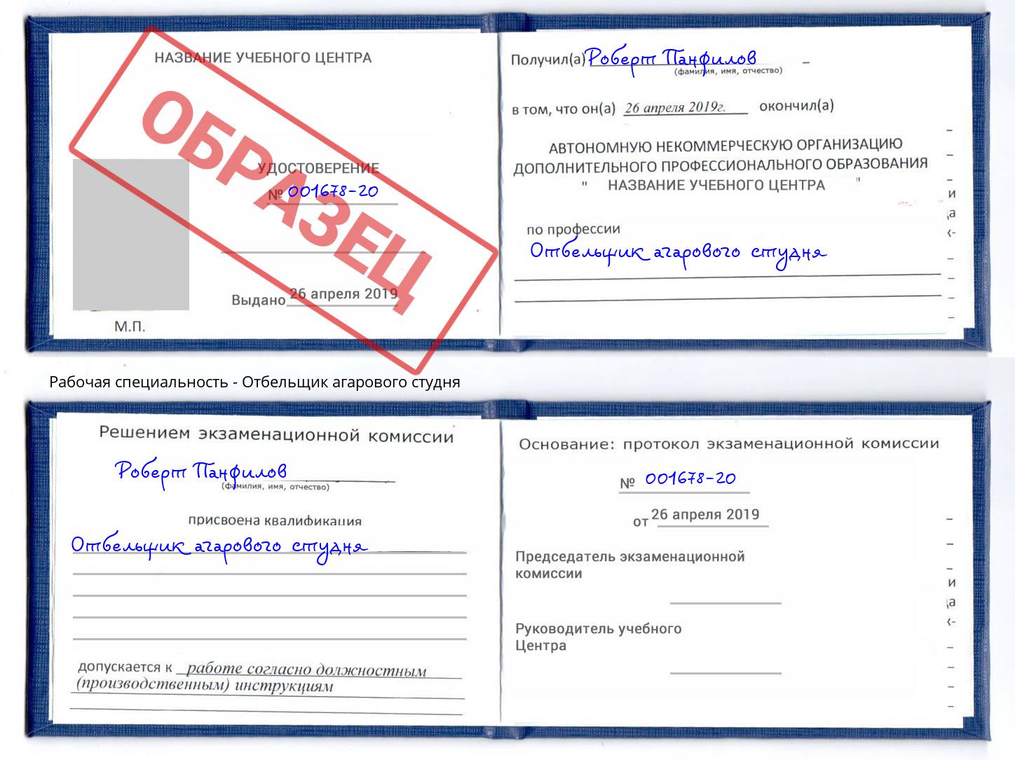 Отбельщик агарового студня Корсаков